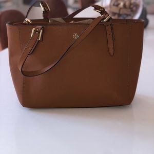 Tory Burch brown leather tote bag